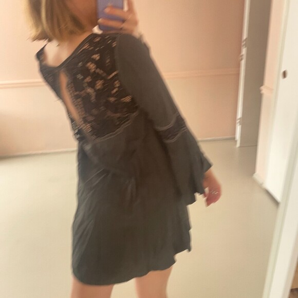 Cleobella Lace Cut out Bell Sleeve Boho Mini Dress Small - Picture 5 of 7